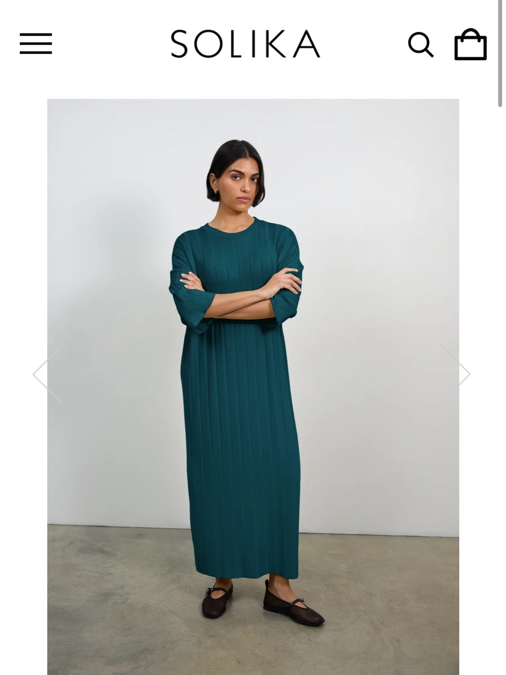 Ribbed Midi Dress in Cyprus